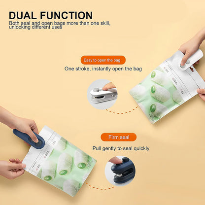 Portable Mini Sealing Machine 2 in 1 USB Rechargeable Magnetic Bag Sealer Heat Seal with Cutter