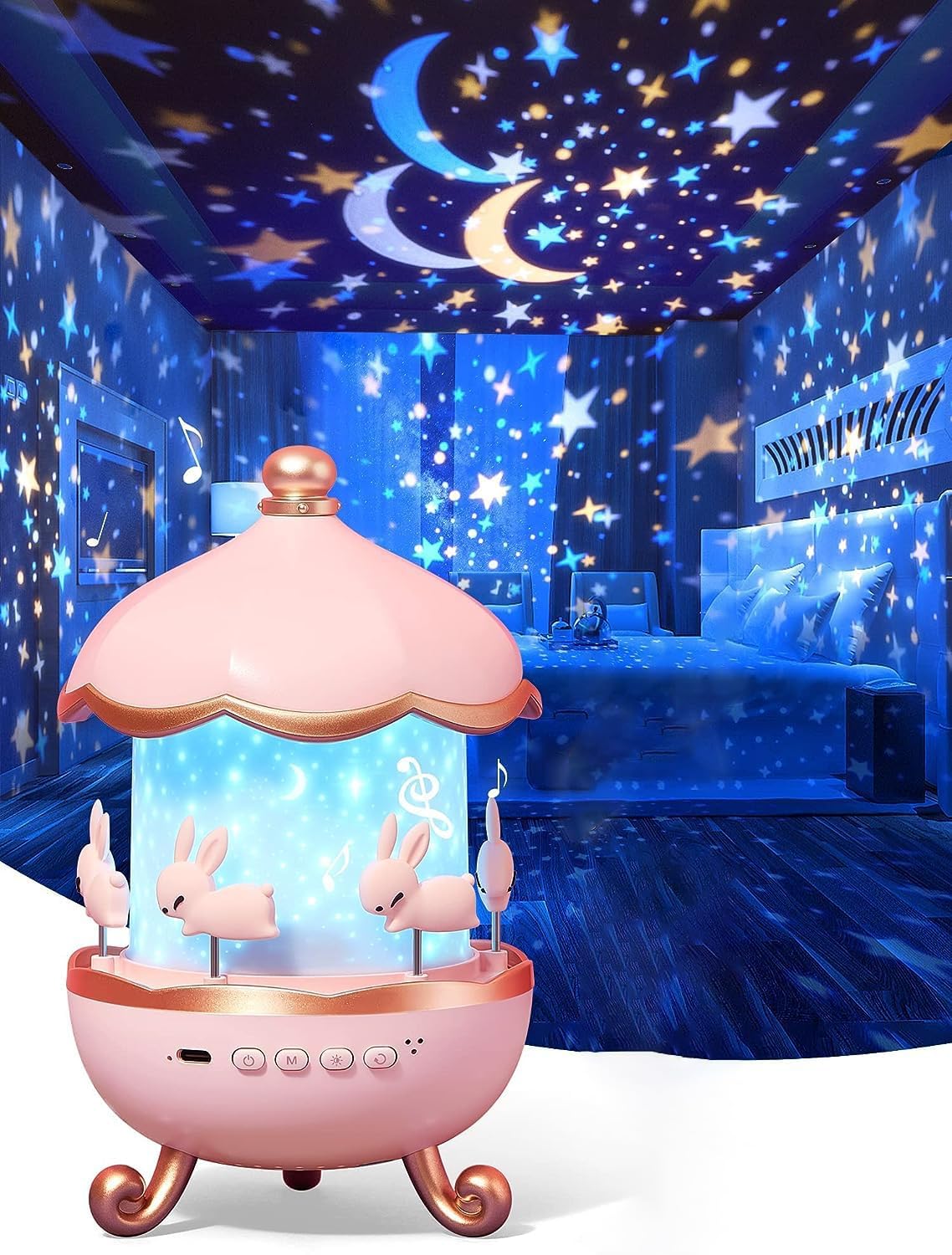 Magical Night Light & Music Box – Bunny Dreams Edition